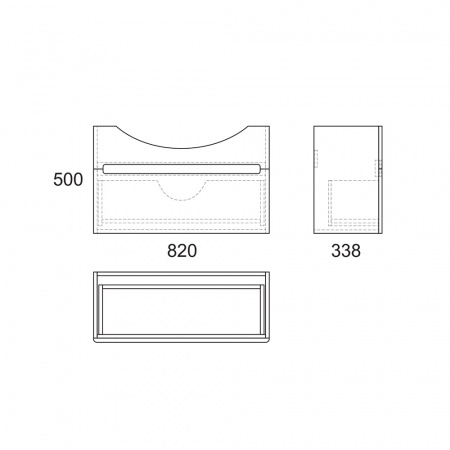 Тумба под раковину OWL 1975 Lagerta 85 OW08.03.00 фото