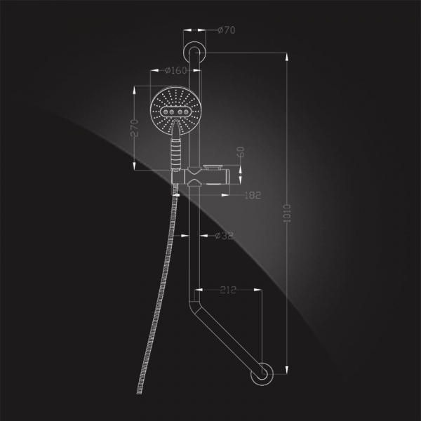 Душевой гарнитур Elghansa Shower Rail SB-325 фото