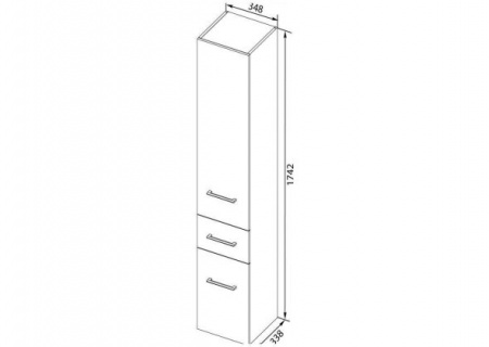 Шкаф-пенал для ванной Aquanet Порто 35 00195732 фото