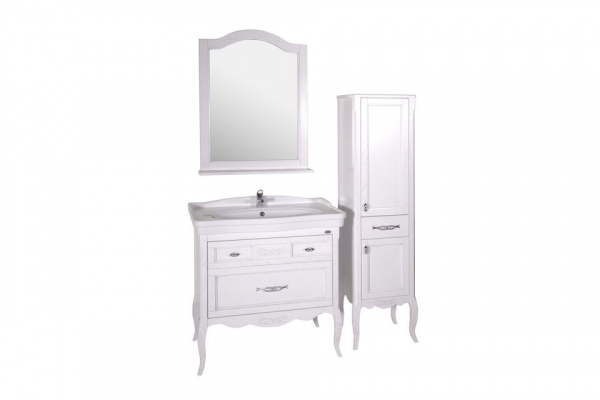 Зеркало ASB Woodline Модерн 85 11232 белое фото