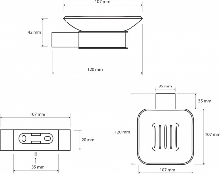 Мыльница настенная Bemeta Via 135008022 фото