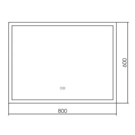 Зеркало с подсветкой и обогревом Aquame AQM9104 80x60 фото