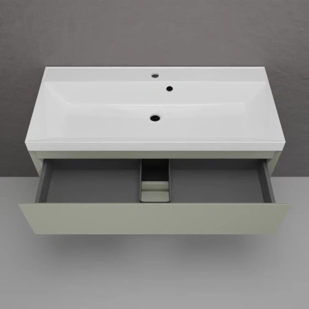 Тумба подвесная под раковину Style Line Манхэттен 100 ЛС-00002358 олива фото