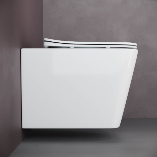 Унитаз подвесной безободковый Ceramica Nova Cubic CN1806 с сиденьем Soft Close фото