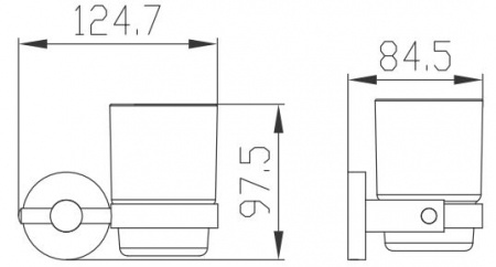 Стакан для зубных щеток подвесной Kaiser Classic KH-2005 фото