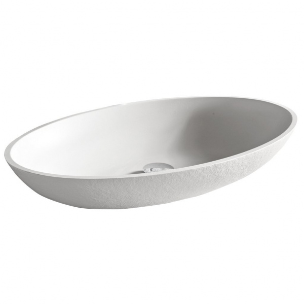 Накладная раковина Acquabella Oval LAVABO_ON-TOP_OVAL_SLATE_BLANCO 58х38 фото
