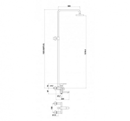 Душевая система (стойка) Timo Beverly SX-1060/02 фото