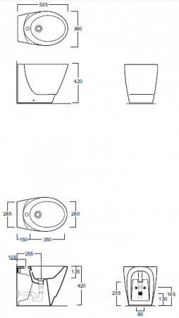 Биде напольное Simas Bohemien BO04bi*1 фото