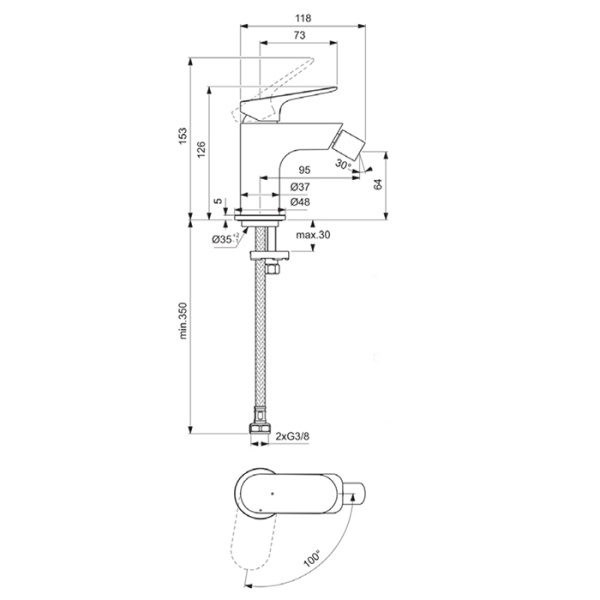 Смеситель для биде Ideal Standard Ceralife BE021AA фото