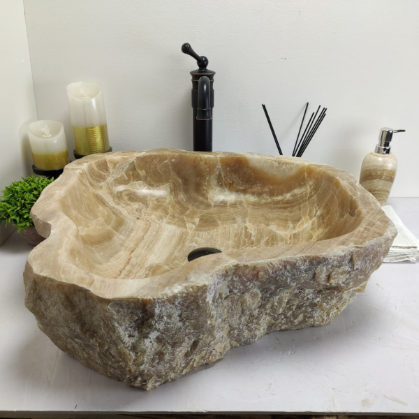 Накладная раковина из оникса Erozy Sunset EO-00441 (54*57*15см) фото