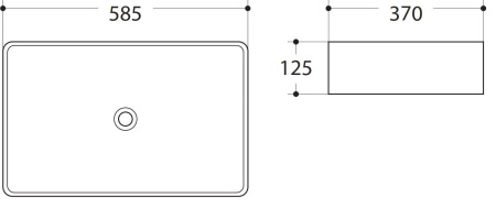 Накладная раковина Art&Max AM-7655-X 58x37 белая фото