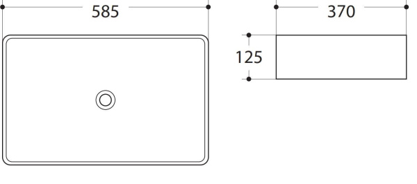 Накладная раковина Art&Max AM-7655-X 58x37 белая фото