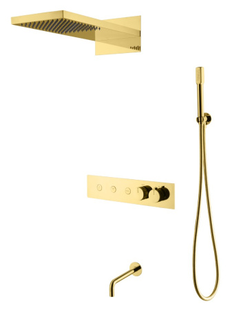 Душевая система для скрытого монтажа Boheme Fusion 131-2-G фото
