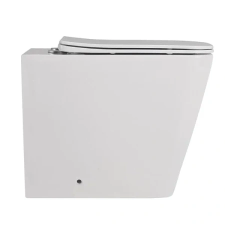 Приставной унитаз безободковый Abber Rechteck AC1211 с сиденьем фото