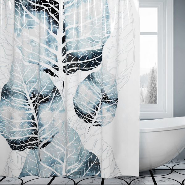 Текстильная шторка для ванны WasserKRAFT Glan SC-51101 фото