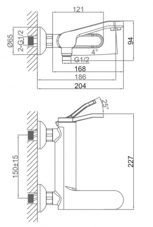 Смеситель для ванны с душем D&K Venice Rialto DA1063241 фото