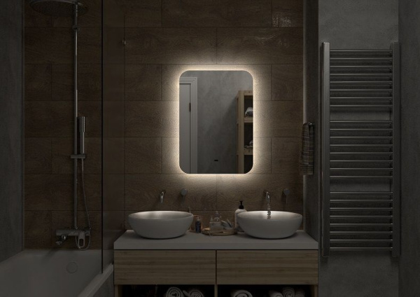 Зеркало с подсветкой Art&Max Ravenna AM-Rav-500-700-DS-F 50x70 фото