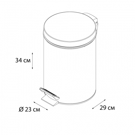 Мусорное ведро для ванной с педалью Fixsen Hotel FX-31024 фото