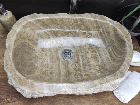 Накладная раковина из оникса Indo Erozy Sunset EO-00065 фото