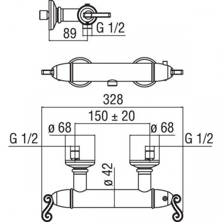 Термостат для душа Nobili Dubai (DB00030CR) (хром) фото