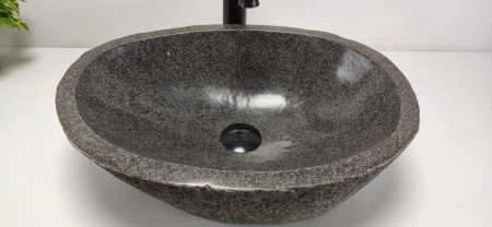 Накладная раковина из речного камня RS0802 (50*36*15) фото