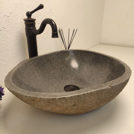 Накладная раковина из речного камня RS01232 (49*40*15) d3 фото