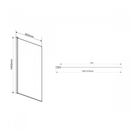 Шторка для ванны распашная Vincea VSB-11800CH 80 см шиншила матовое стекло фото