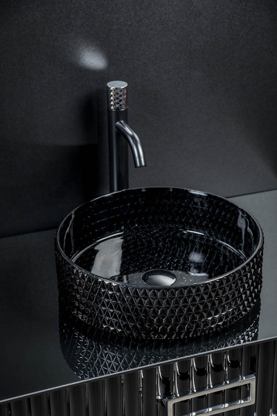 Хрустальная накладная раковина Boheme 817-B 39x39 фото