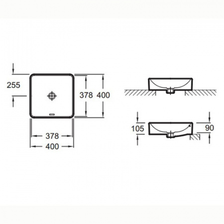 Накладная раковина Jacob Delafon Vox EVG102-PN1 40х40 розовый шелк фото