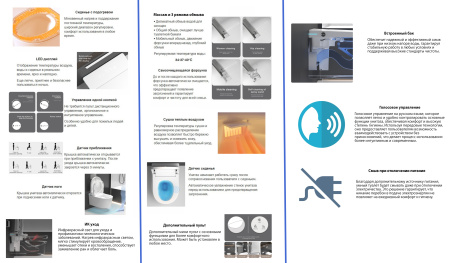 Электронный унитаз-биде импульсный Abber Bequem AC1123SR с инсталляцией AC0101P2 фото
