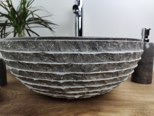 Раковина из мрамора Indo Bowl Marmo Grey темный Small BM-00271 фото
