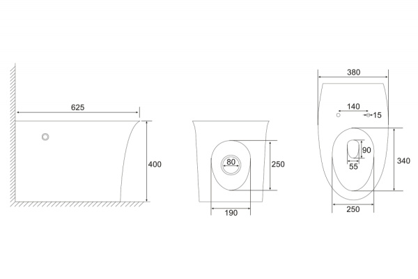 Унитаз приставнойсо с импульсным смывом Abber Bequem AC1125P фото