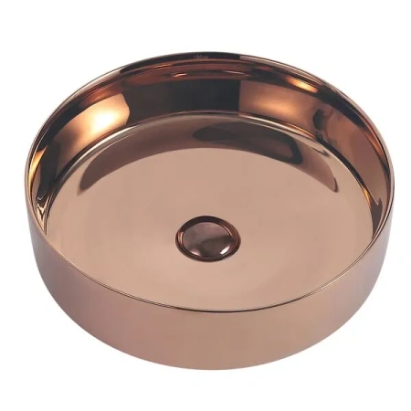 Накладная раковина Abber Bequem AC2109RG 40x40 розовое золото фото