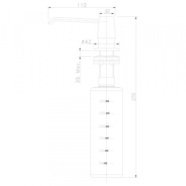 Дозатор Rossinka AC-22P-White фото