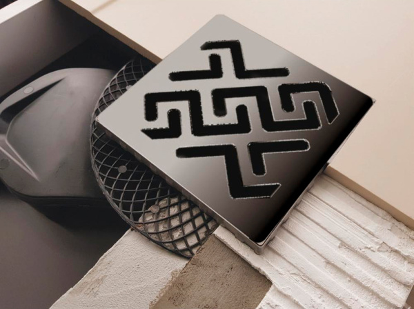 Душевой трап Berges Wasserhaus Platz Antik 091060 10x10 см, хром фото