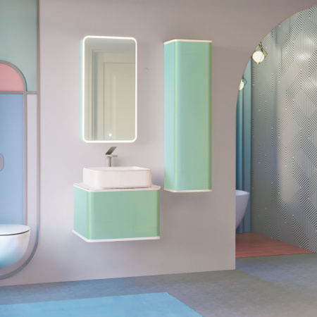 Пенал подвесной Jorno Pastel Pas.04.125/P/BL бирюза фото