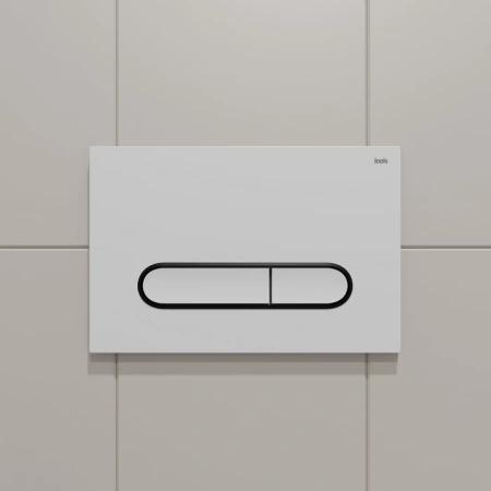 Клавиша смыва Iddis Unifix UNI01WBi77 белая матовая/черная фото