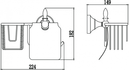 Держатель для туалетной бумаги и освежителя Savol 68B S-L06851B фото