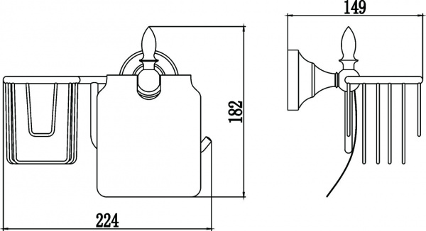 Держатель для туалетной бумаги и освежителя Savol 68A S-L06851A фото