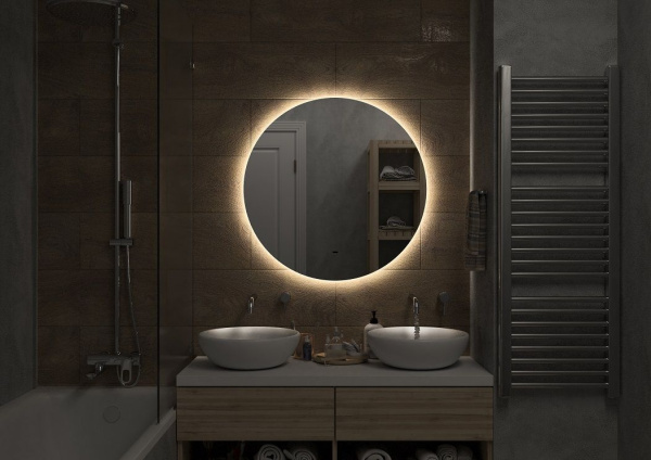 Зеркало с подсветкой Art&Max Sanremo AM-San-1000-DS-C 100x100 фото