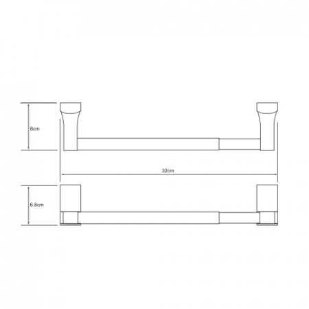 Держатель бумажных полотенец WasserKRAFT Leine K-5091 32 см фото