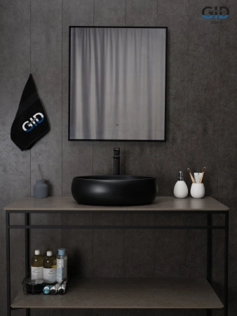 Накладная раковина GID Bm9030b 53372 48x34 черная матовая фото