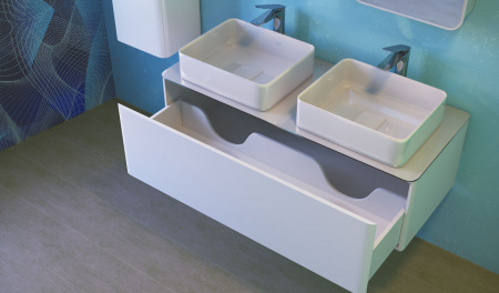 Тумба под раковину Raval Pure 120 Pur.01.120/P/W фото