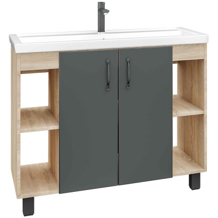 Тумба под раковину Grossman Флай 100 101002 серая фото