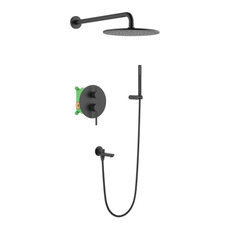 Душевая система скрытого монтажа Timo Saona SX-2379/03SM черная матовая фото