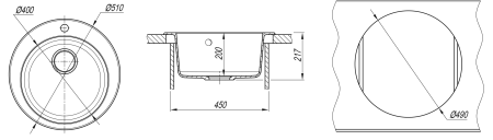Кухонная мойка ГАЛА Dr. Gans 25.010.B0510 белый фото