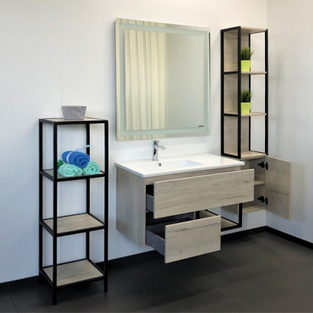 Шкаф-пенал Comforty Мальме-35 дуб дымчатый фото