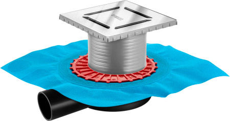 Душевой трап Berges Wasserhaus Zentrum Norma 091363 15x15 см, хром фото