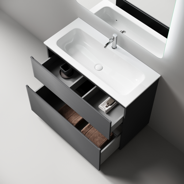 Тумба под раковину Sancos Folk Floor FL100FGS Grey soft фото