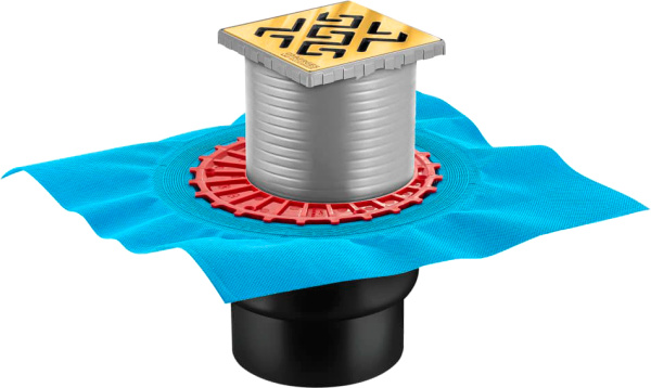 Душевой трап Berges Wasserhaus Zentrum Antik 094464 10x10 см, бронза фото